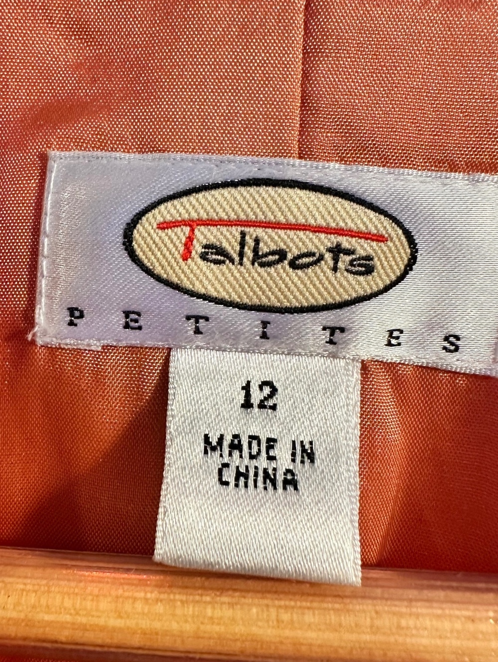Talbots Petites 12 3 Piece Skirt Suit Set Silk Cotton Coral Career - Picture 5 of 14